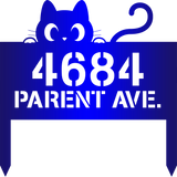 Cat Address Yard Sign